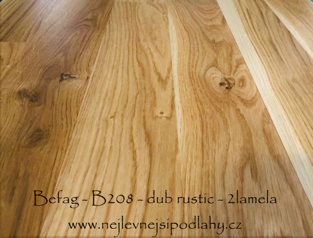 Befag dřevěná třívrstvá podlaha B208_dub_rustic